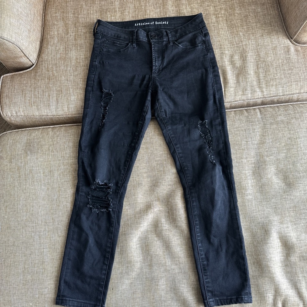 Articles of Society Stretch Jeans Super Soft Super Soft Skinny Black Women's 27